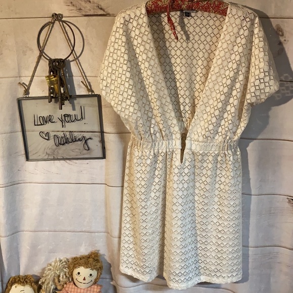 J Valdi; Off White; Eyelet; Swim Cover Up; M - Picture 5 of 12